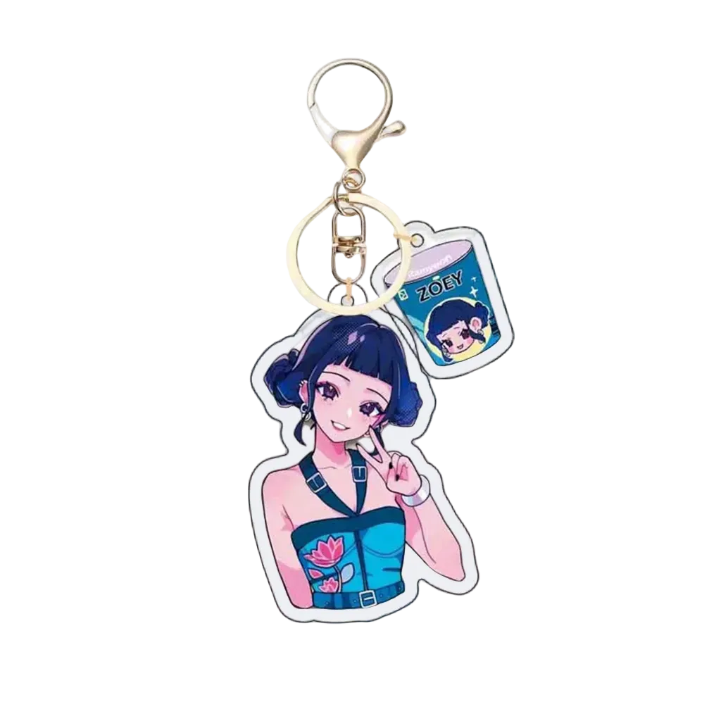 Keychain with an anime-style character