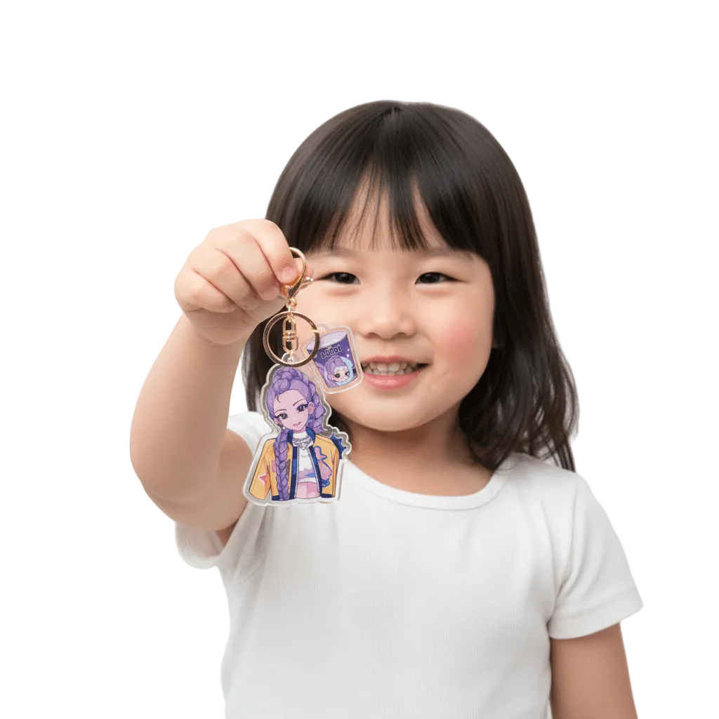 Keychain with an anime-style character