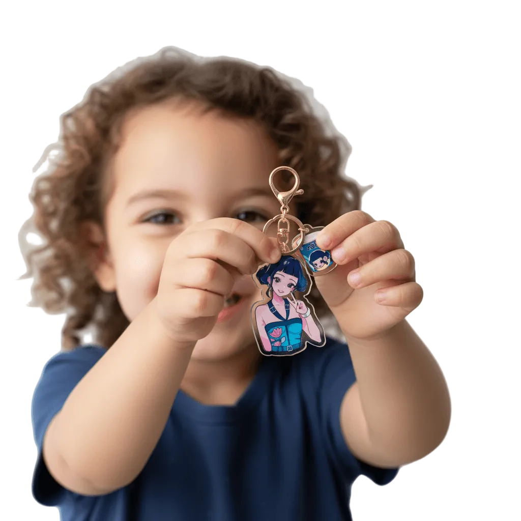 Keychain with an anime-style character