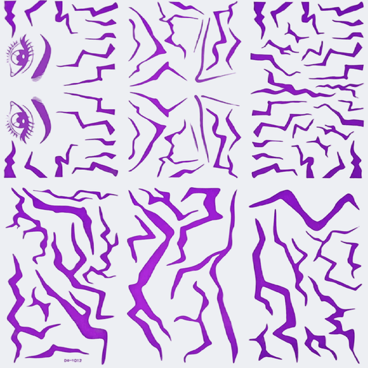 Abstract pattern with wavy lines in purple on a white background