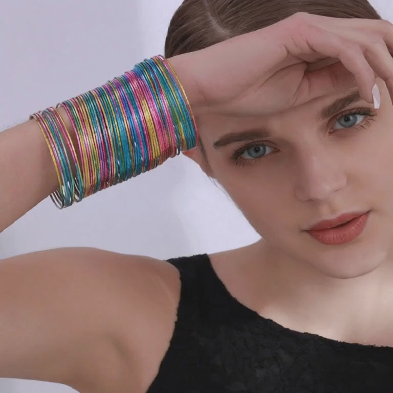Colourful Layered Bangles